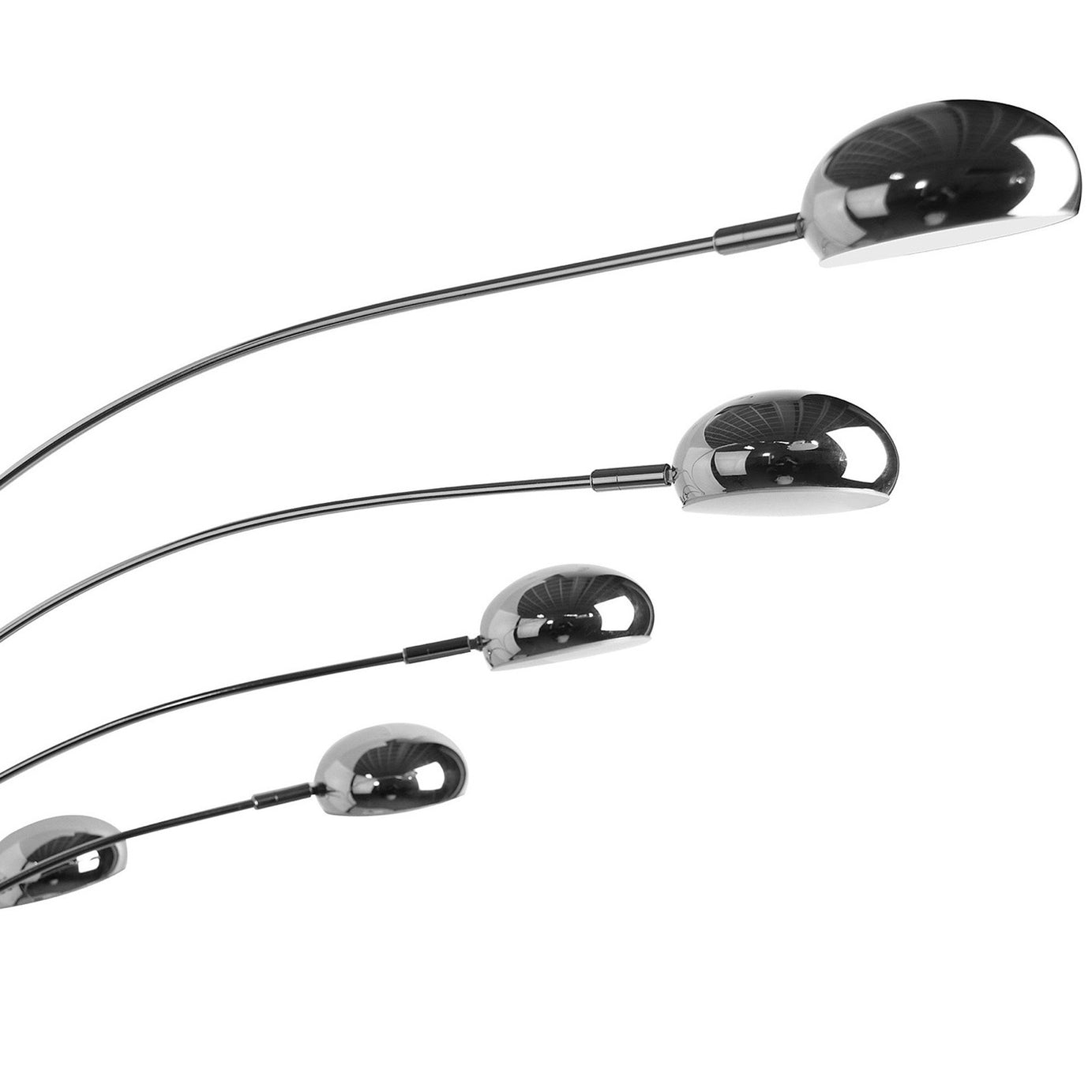 GoodHome Coolah Chrome Effect LED Floor Light 5 Adjustable Lamp Heads - Image 3