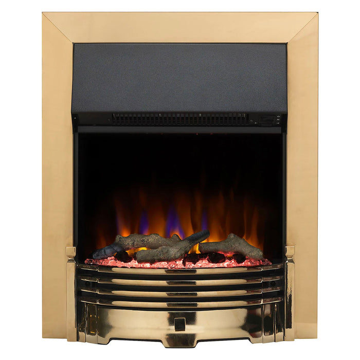 Dimplex Electric Fire Inset Brass Thermostatic Optiflame 2 Heat Settings 2kW - Image 1