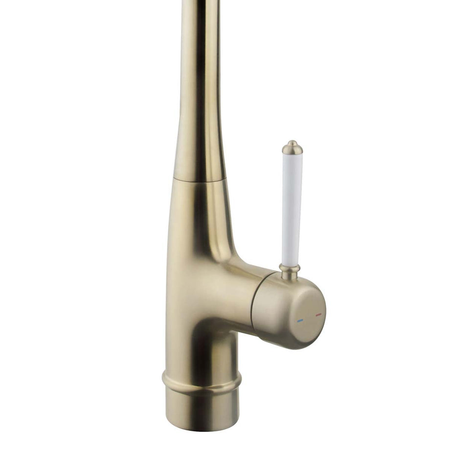 Kitchen Tap Mixer Brass Single Side Lever Ceramic Cartridge Traditional Faucet - Image 4