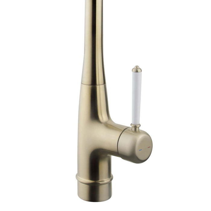 Kitchen Tap Side Lever Zinc Gold Brass Effect Scratch Resistant Traditional - Image 4