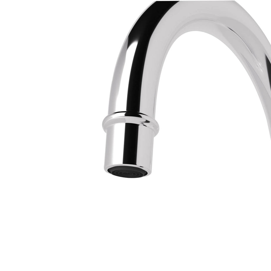Kitchen Filbert Tap Cross Twin Lever Chrome Replaceable Aerator Faucet - Image 3