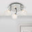 Ceiling Light 3 Lamp Halogen Metal Spotlight Gloss Chrome Effect Modern - Image 3