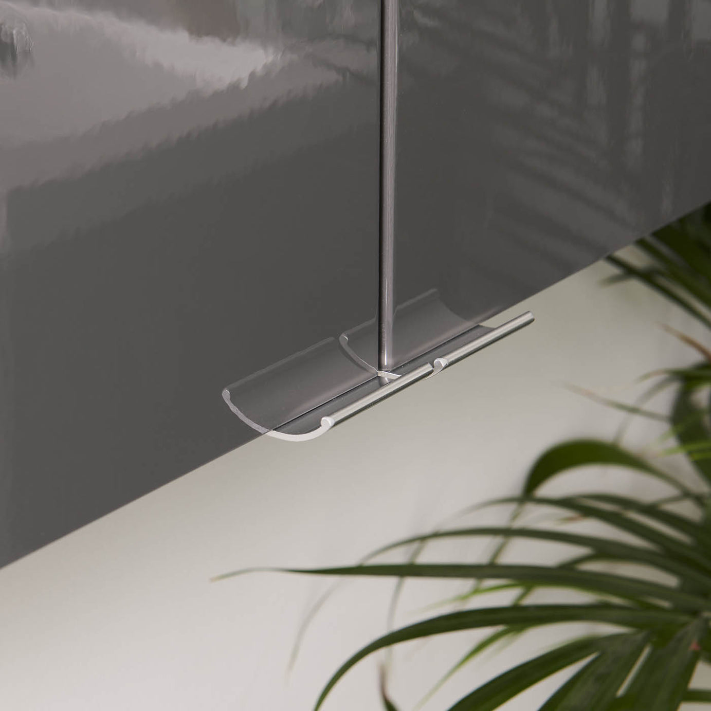 GoodHome Imandra Compact Gloss Anthracite Bathroom Single Wall cabinet (H)90cm (W)4cm - Image 6