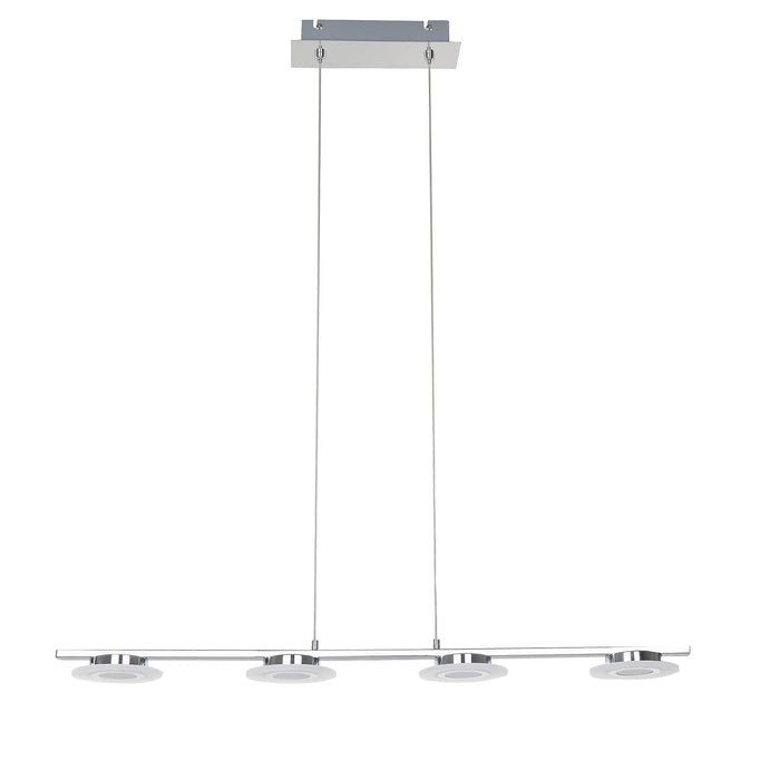 LED Pendant Ceiling Light 4 Way Multi Arm Hanging Bar Kitchen Chrome Modern - Image 2