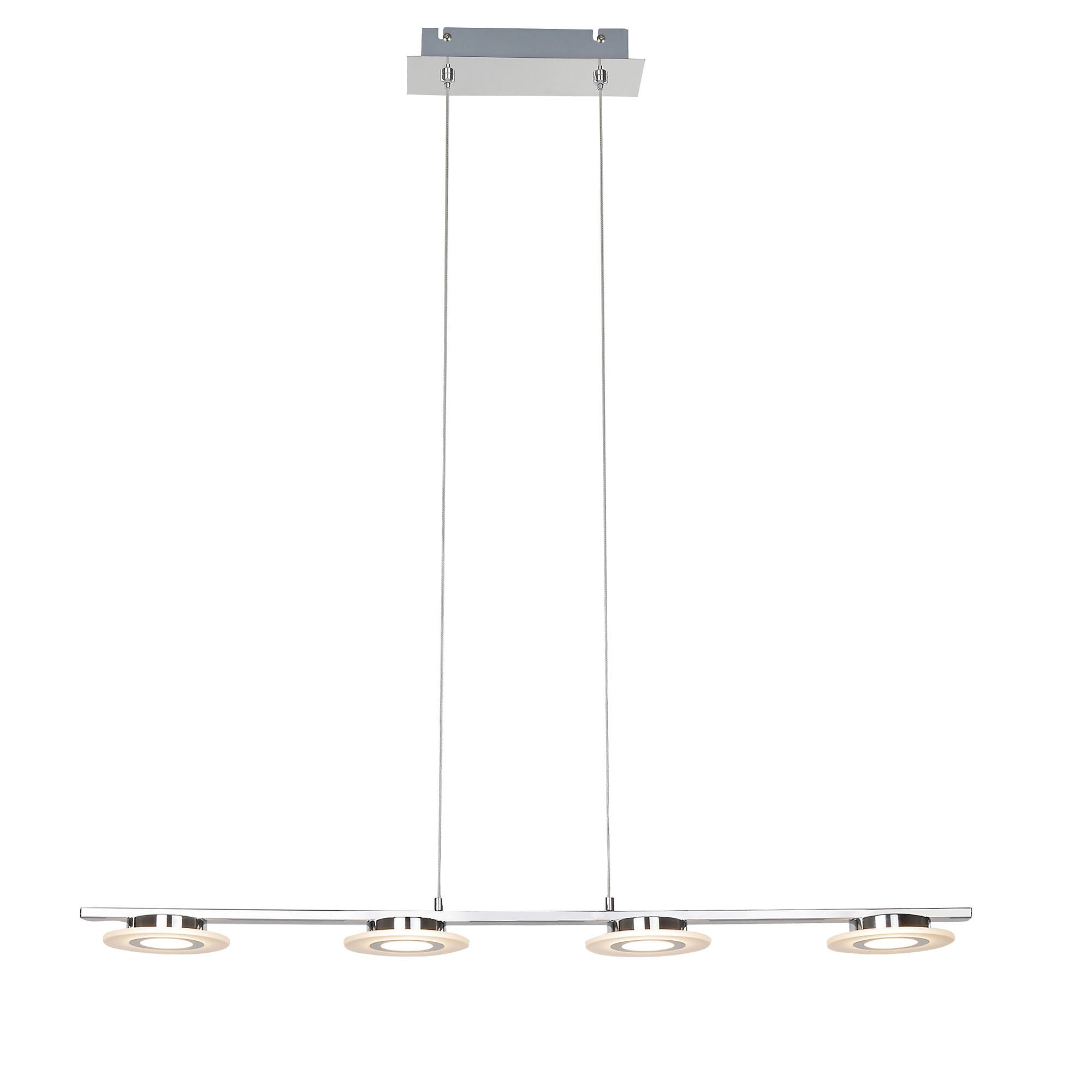 LED Ceiling Light Pendant 4 Way Multi Arm Hanging Bar Kitchen Warm White Chrome - Image 3