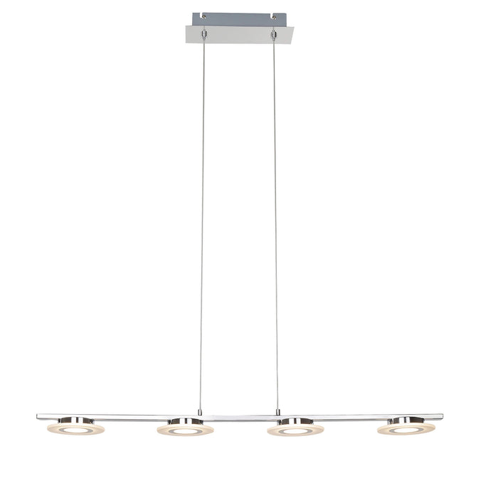 LED Pendant Ceiling Light 4 Way Multi Arm Hanging Bar Kitchen Chrome Modern - Image 3
