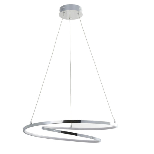 LED Ceiling Light Chrome Effect Pendant Twisted Lamp Modern Warm White IP20 - Image 2