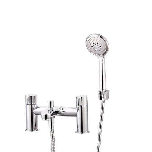 GoodHome Bath Mixer Tap With Handset Kit Chrome 3 Spray Pattern Lever Modern - Image 1