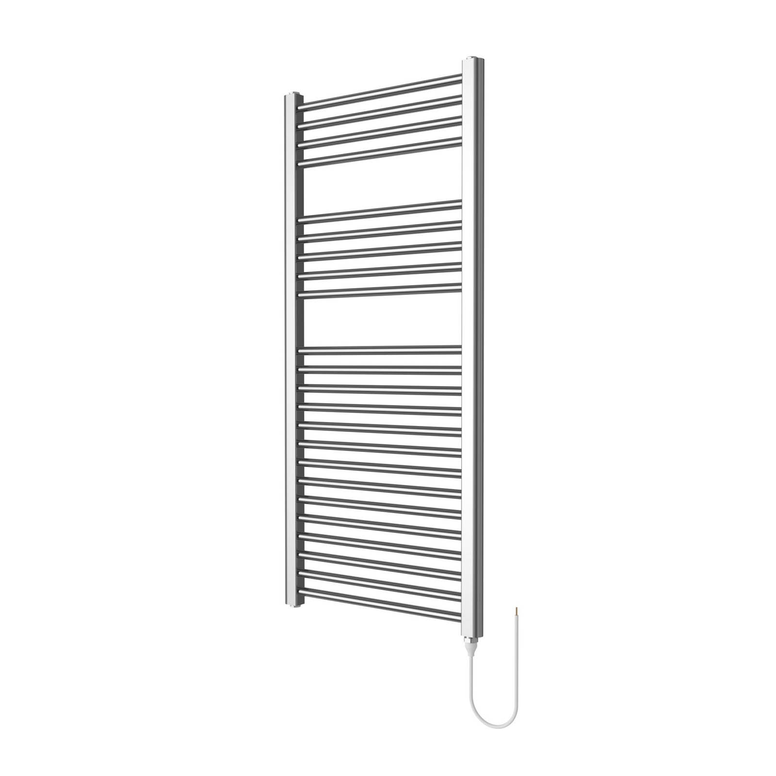 Flomasta Towel Rail Radiator Electric Warmer Chrome Bathroom (W)500 x (H)1100mm - Image 1