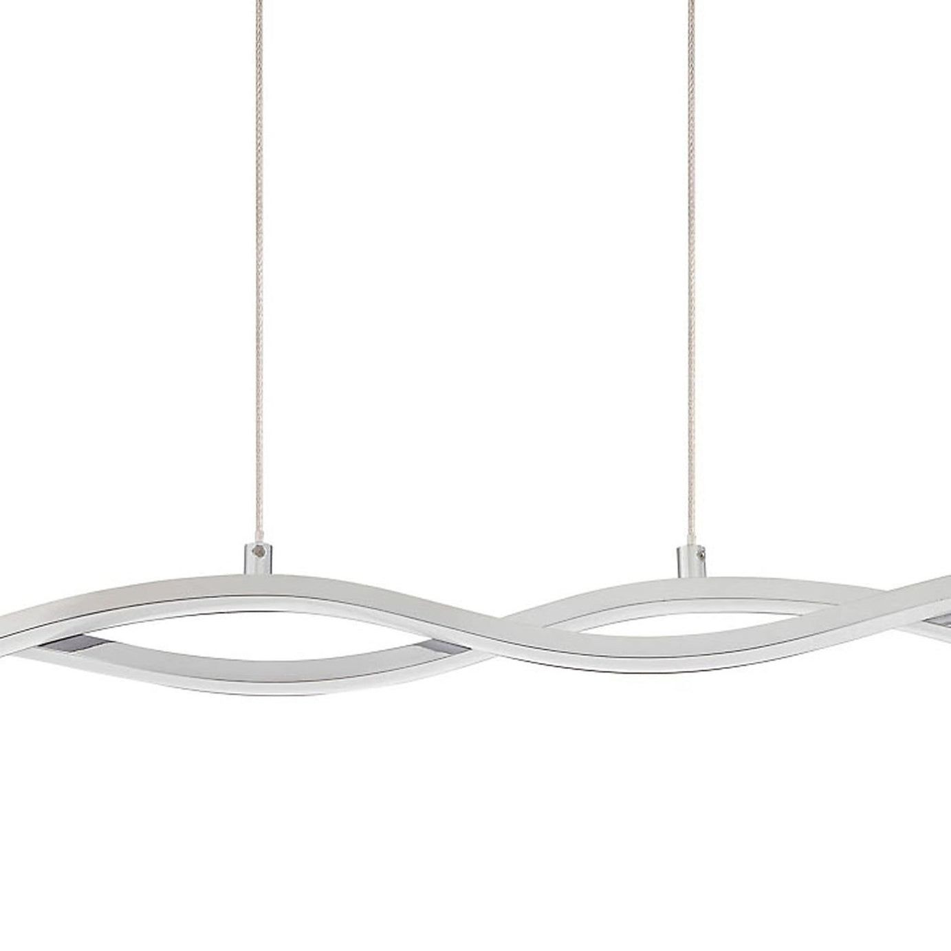 Ceiling Light 2 Lamp Pendant Chrome Effect Adjustable Height LED 1320Lm IP20 - Image 6