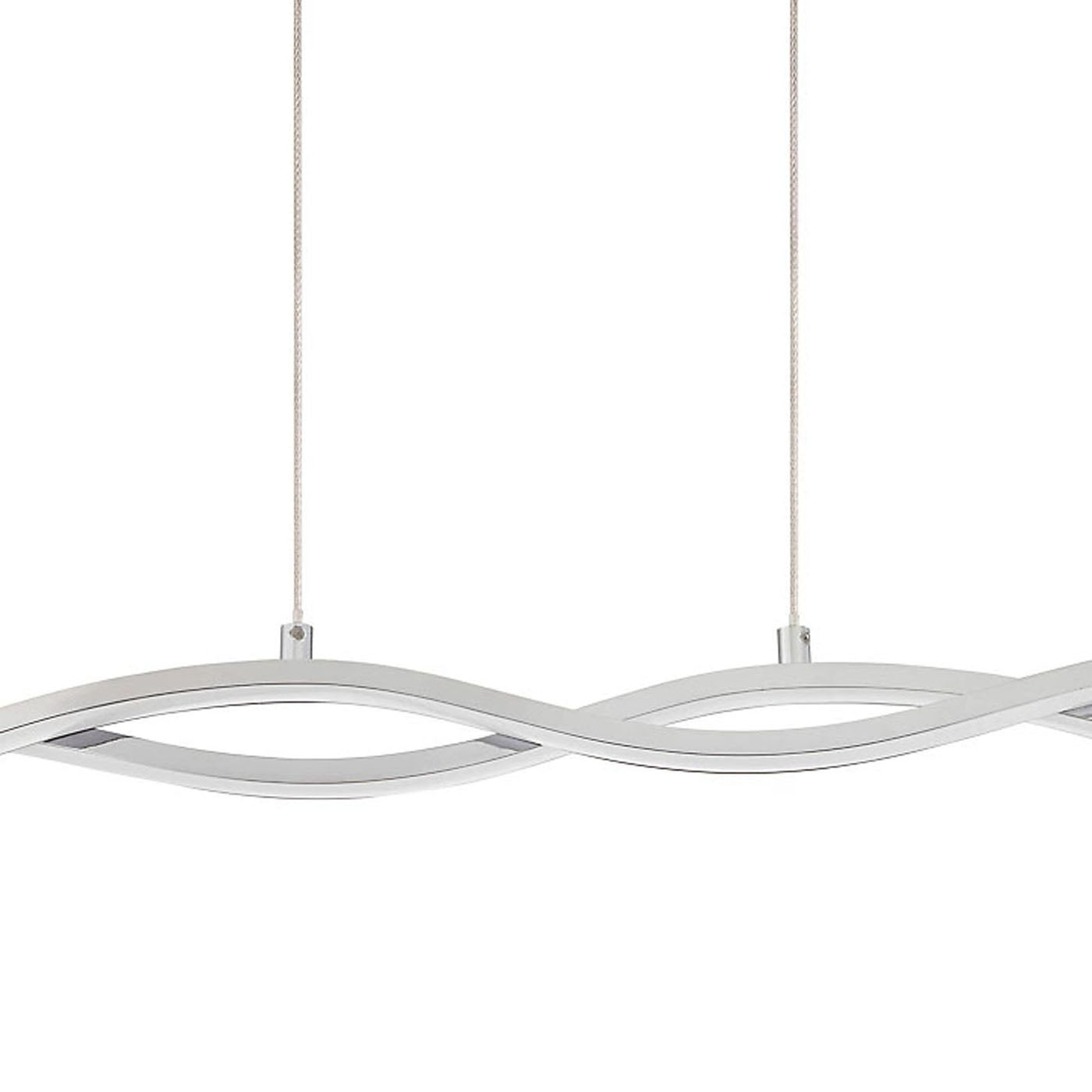Ceiling Light 2 Lamp Pendant Chrome Effect Adjustable Height LED 1320Lm IP20 - Image 6