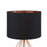 Table Lamp Bedside Light Modern Copper Effect Black Drum Shade For Any Room - Image 4