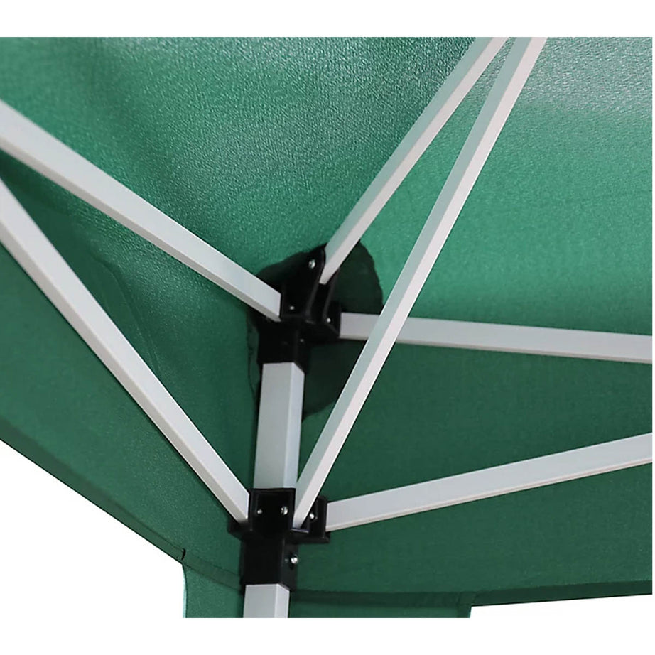 Gazebo Pop Up Tent Green Square Outdoor Patio Garden (H) 2.6m (W) 3m (D) 3m - Image 4