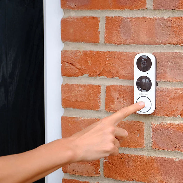 Video Doorbell Chime White LED Smart 3MP WiFi Outdoor PIR Weatherproof IP65 - Image 2