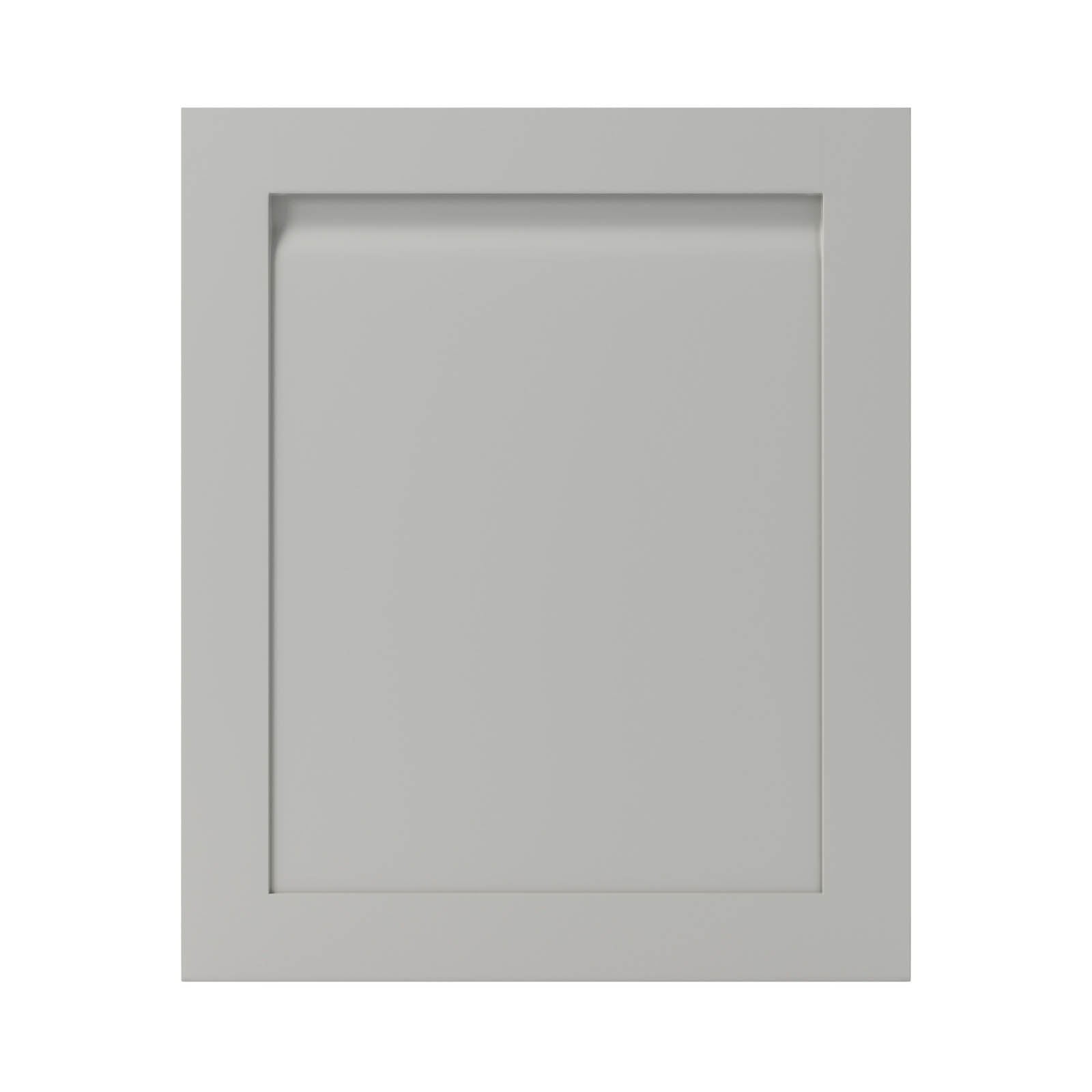 GoodHome Garcinia Integrated handle Matt grey Shaker Highline Cabinet door (W)600mm (H)715mm (T)20mm - Image 1