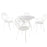 Garden Table Round Outdoor White 4 Seater Metal Classic Compact Bistro - Image 4