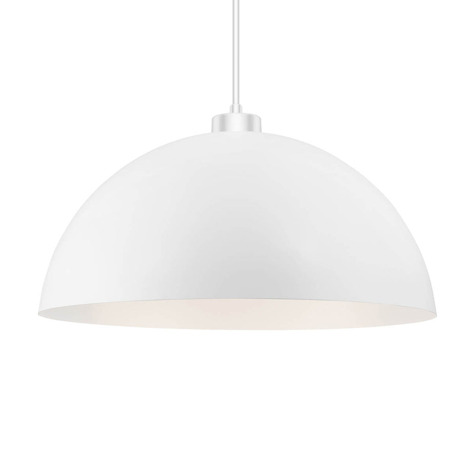 Pendant Light Shade Metal White Adjustable Industrial Contemporary (D)58cm - Image 4