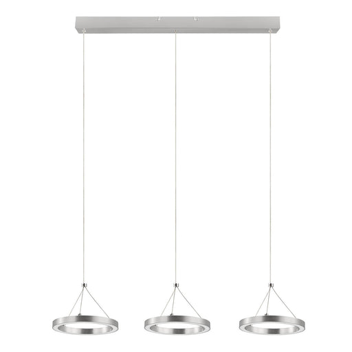 Ceiling Light Chrome 3 Way Indoor Contemporary Pendant Warm White 2300lm LED 36W - Image 1