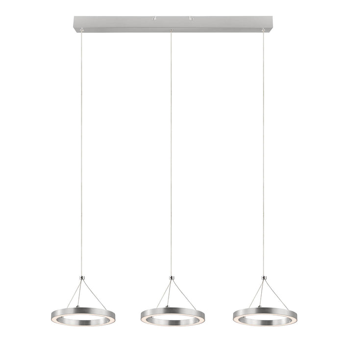 LED Pendant Ceiling Light Chrome Hanging Multi Arm 3 Way Warm White 2300lm - Image 3