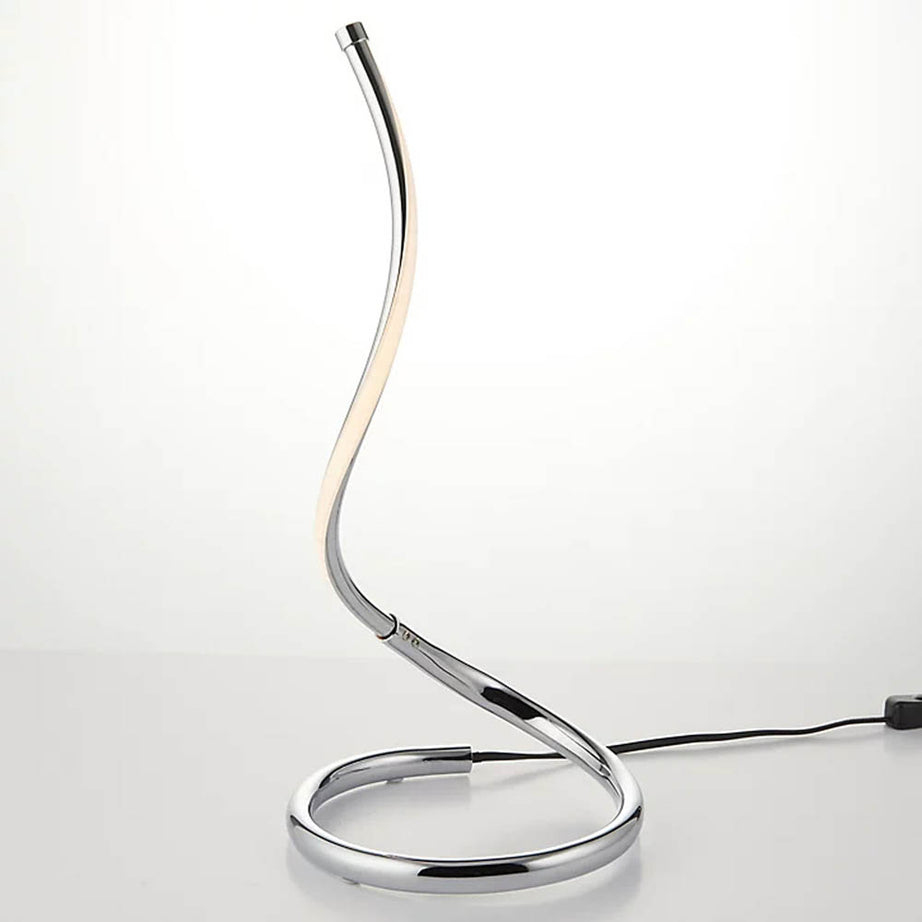 Table Lamp Polished Chrome Effect Warm White 423lm LED Contemporary IP20 40W - Image 1