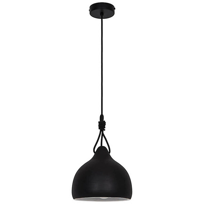 Pendant Ceiling Light Black Bell Shaped Hanging Industrial Living Room Bar - Image 1
