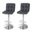 Cooke & Lewis Swivel Bar Stool Padded Lagan Dark Grey Adjustable Set of 2 - Image 1