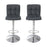 Cooke & Lewis Swivel Bar Stool Padded Lagan Dark Grey Adjustable Set of 2 - Image 2