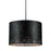Ceiling Light Shade Black Metal Digital Cut Out Design Adjustable Cap (D)35cm - Image 1