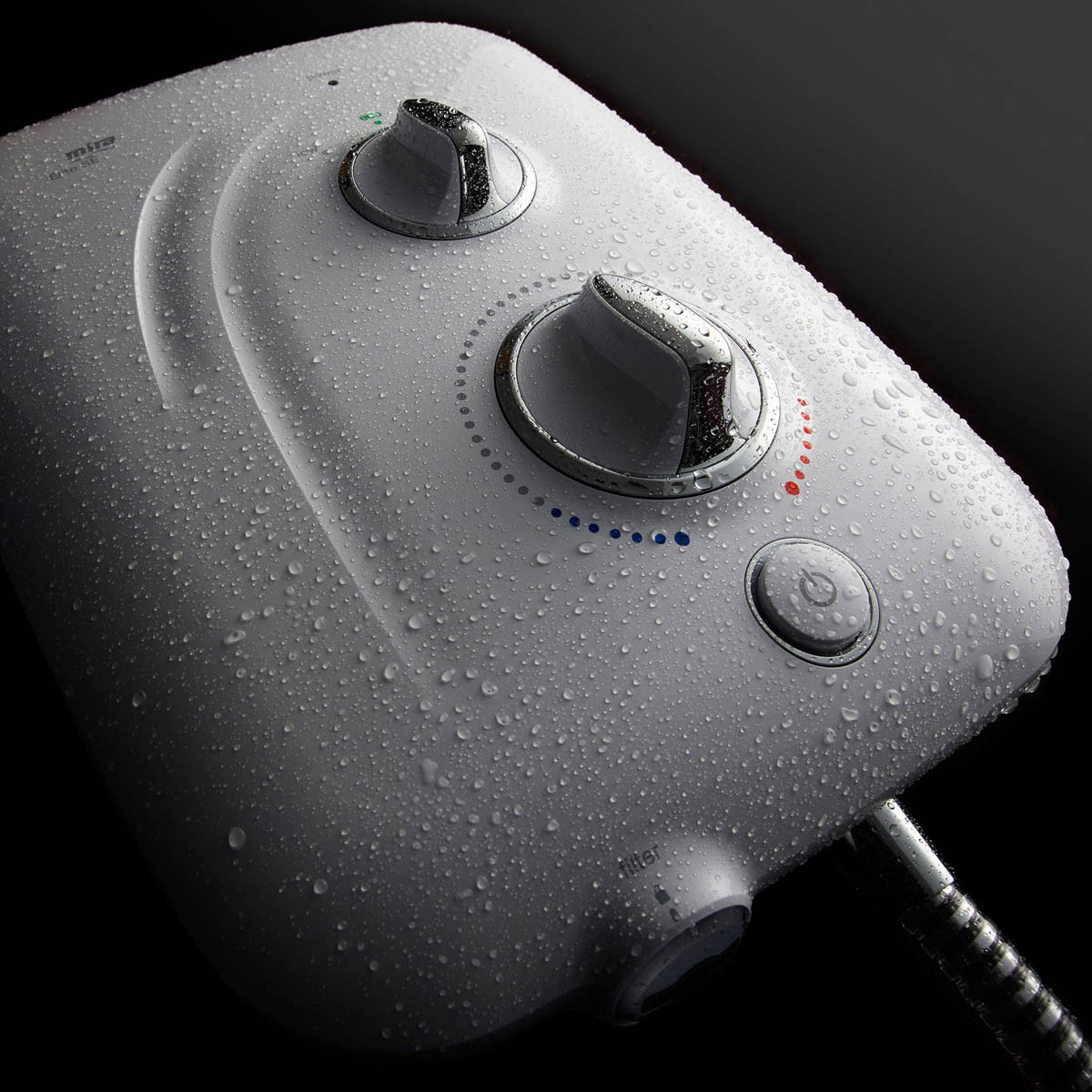 Mira Pumped Mixer Shower Electric 9.8kW White 4 Spray Pattern Round Head - Image 4