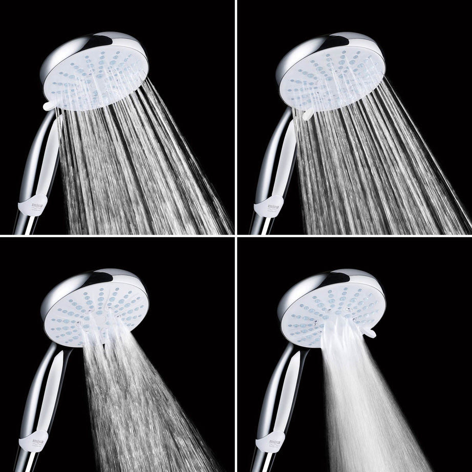Mira Pumped Mixer Shower Electric 9.8kW White 4 Spray Pattern Round Head - Image 8