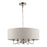 Ceiling Light 5 Way Pendant Cream Nickel Effect Adjustable Height (Dia)450mm - Image 1