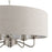 Ceiling Light 5 Way Pendant Cream Nickel Effect Adjustable Height (Dia)450mm - Image 3