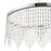 Ceiling Light Pendant LED Chandelier Chrome Warm White 900lm Modern Crystals 25W - Image 4