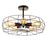 Ceiling Light 5 Way Matt Steel Black Modern Cage Design Industrial Indoor - Image 3