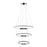 LED Pendant Ceiling Light 27W 3 Way Chrome Effect Adjustable Height 2100Lm 240V - Image 1