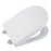 Croydex Eyre Flexi Fix Soft Close Quick Release D-shaped White Toilet Seat - Image 1