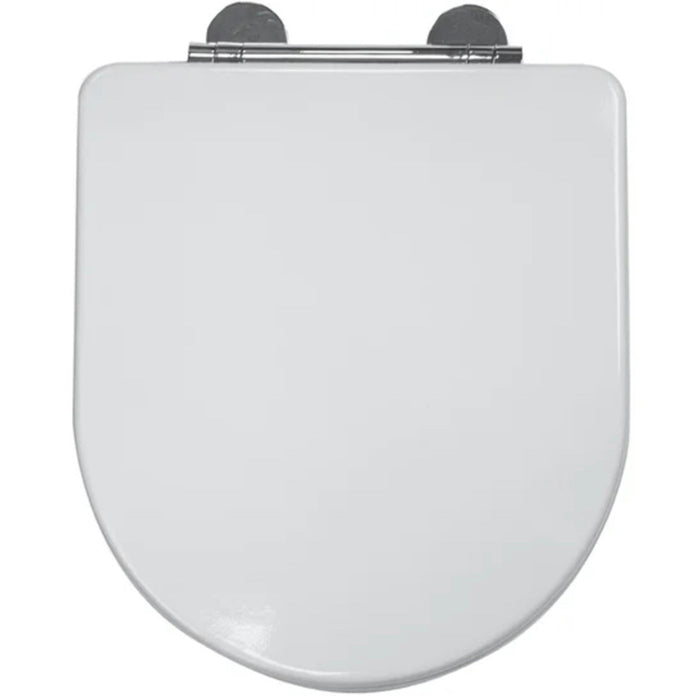Croydex Eyre Flexi Fix Soft Close Quick Release D-shaped White Toilet Seat - Image 2