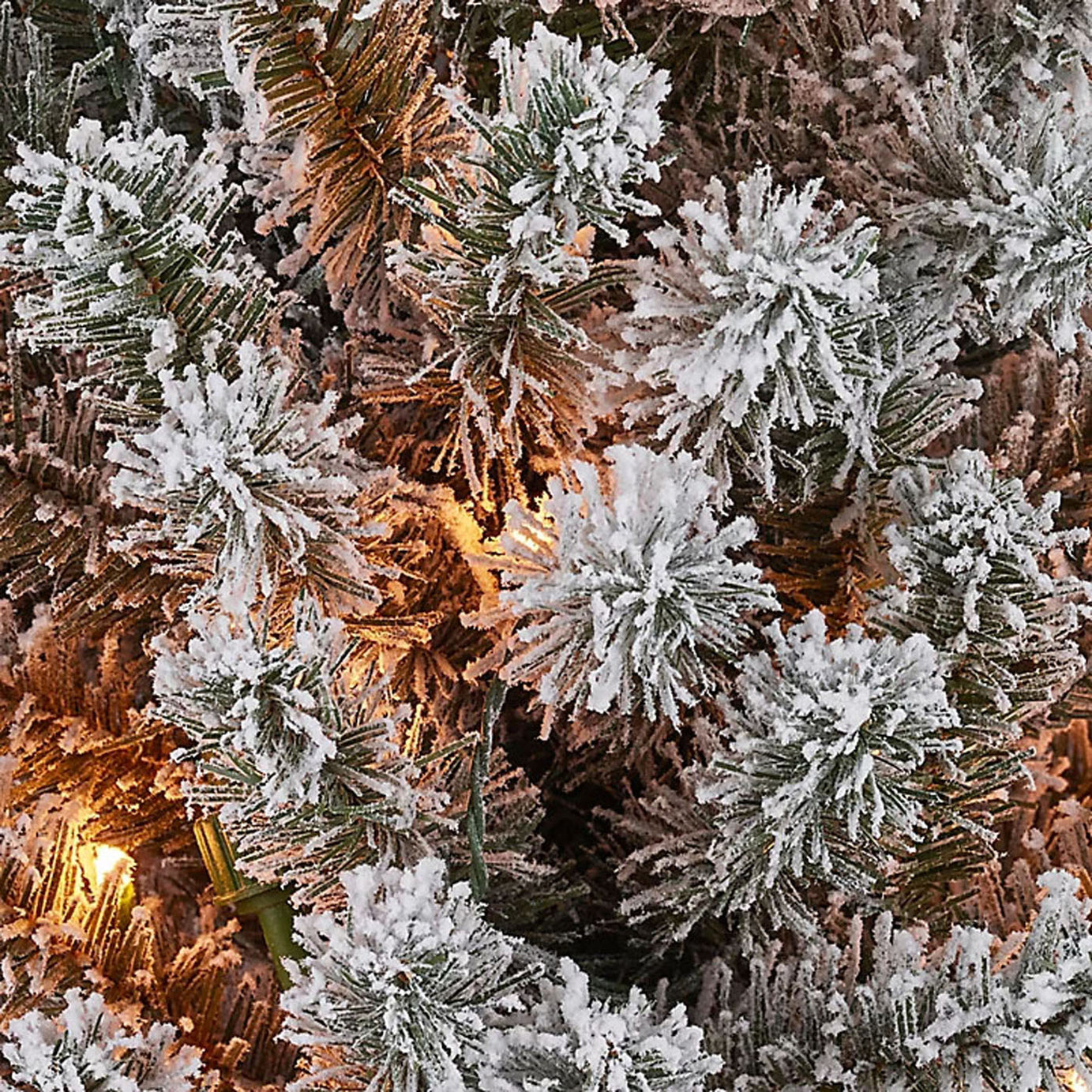 Christmas Tree Artificial Olan Pre-lit LED 100 Warm White Snowy Wrapped 6ft - Image 4
