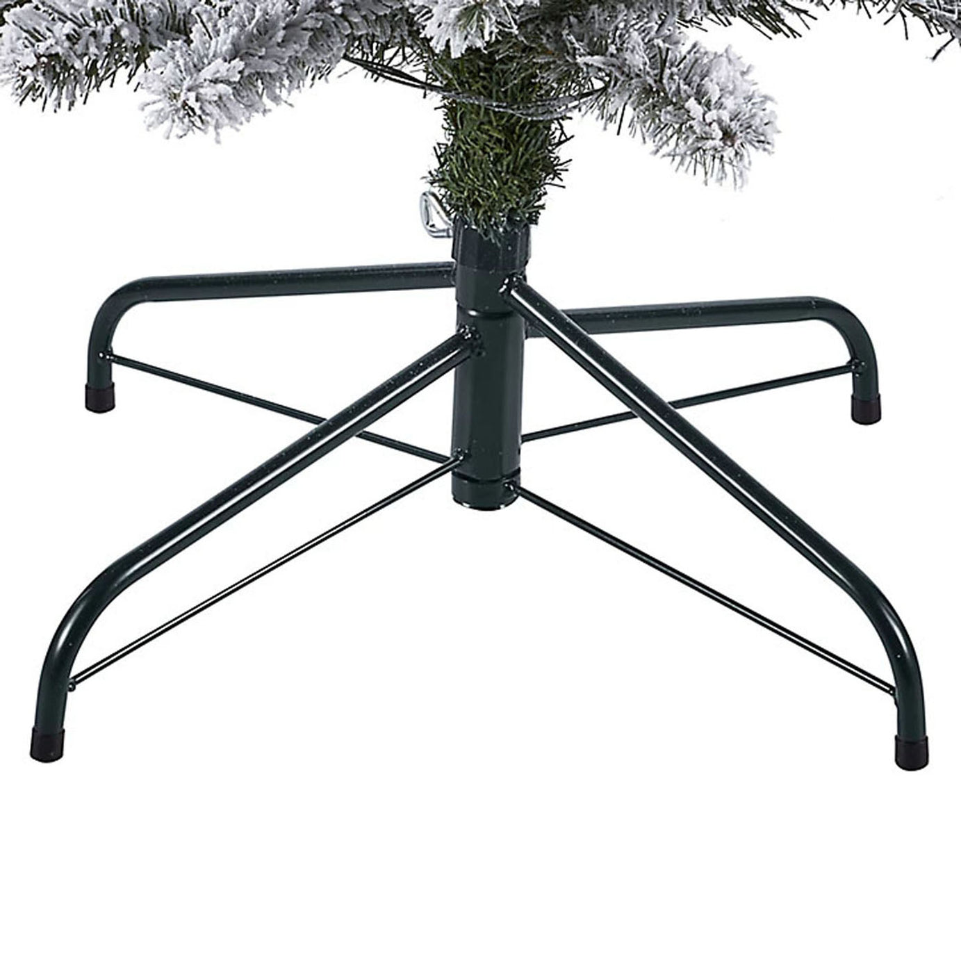 Christmas Tree Artificial Olan Pre-lit LED 100 Warm White Snowy Wrapped 6ft - Image 5