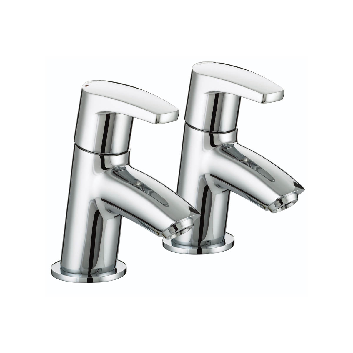 Bristan Bath Filler Pillar Taps Chrome Lever ¼ Turn Bathroom Cold Hot Pair - Image 1