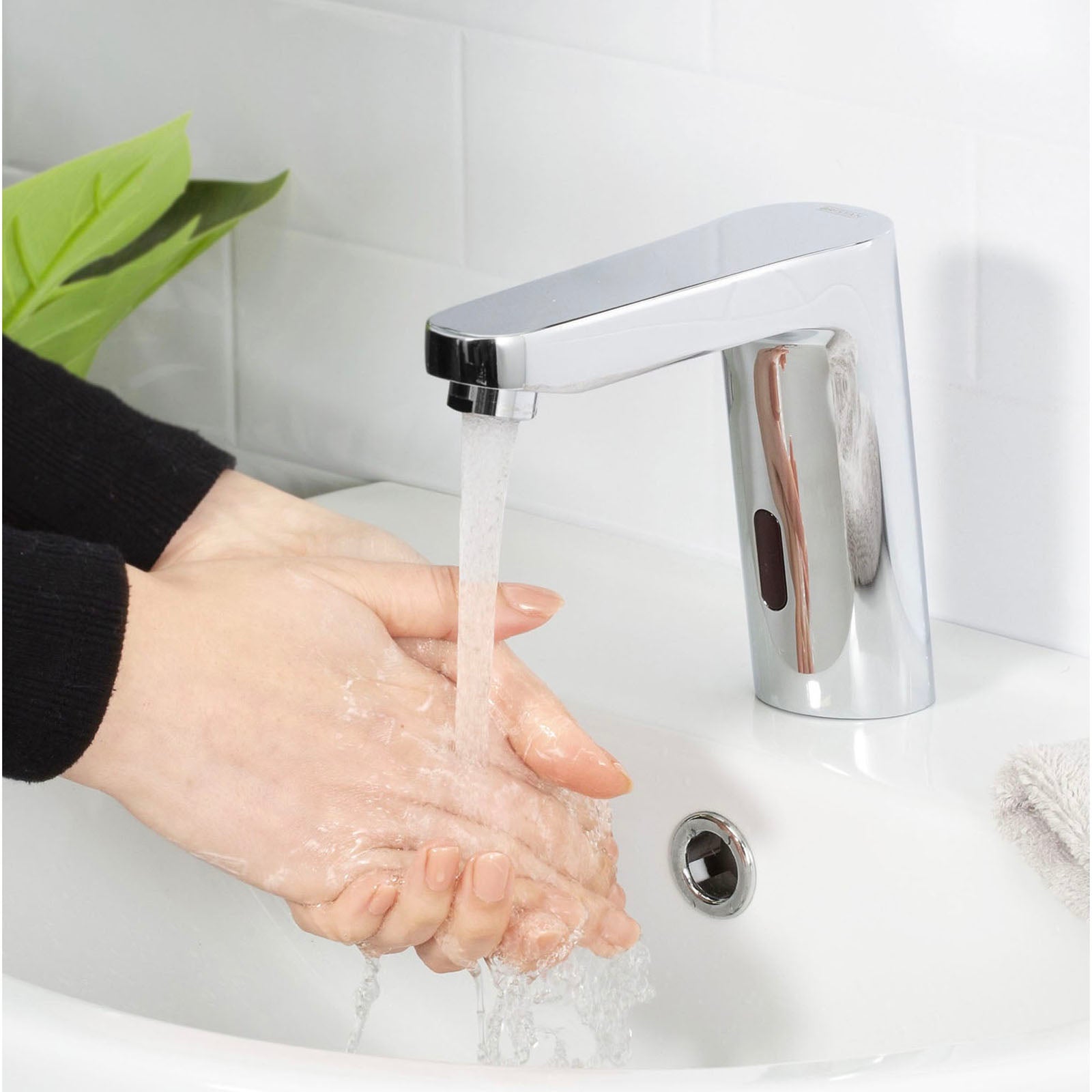 Bristan Basin Sensor Tap Mixer Touch Free Bathroom Deck Mount Modern Chrome - Image 4
