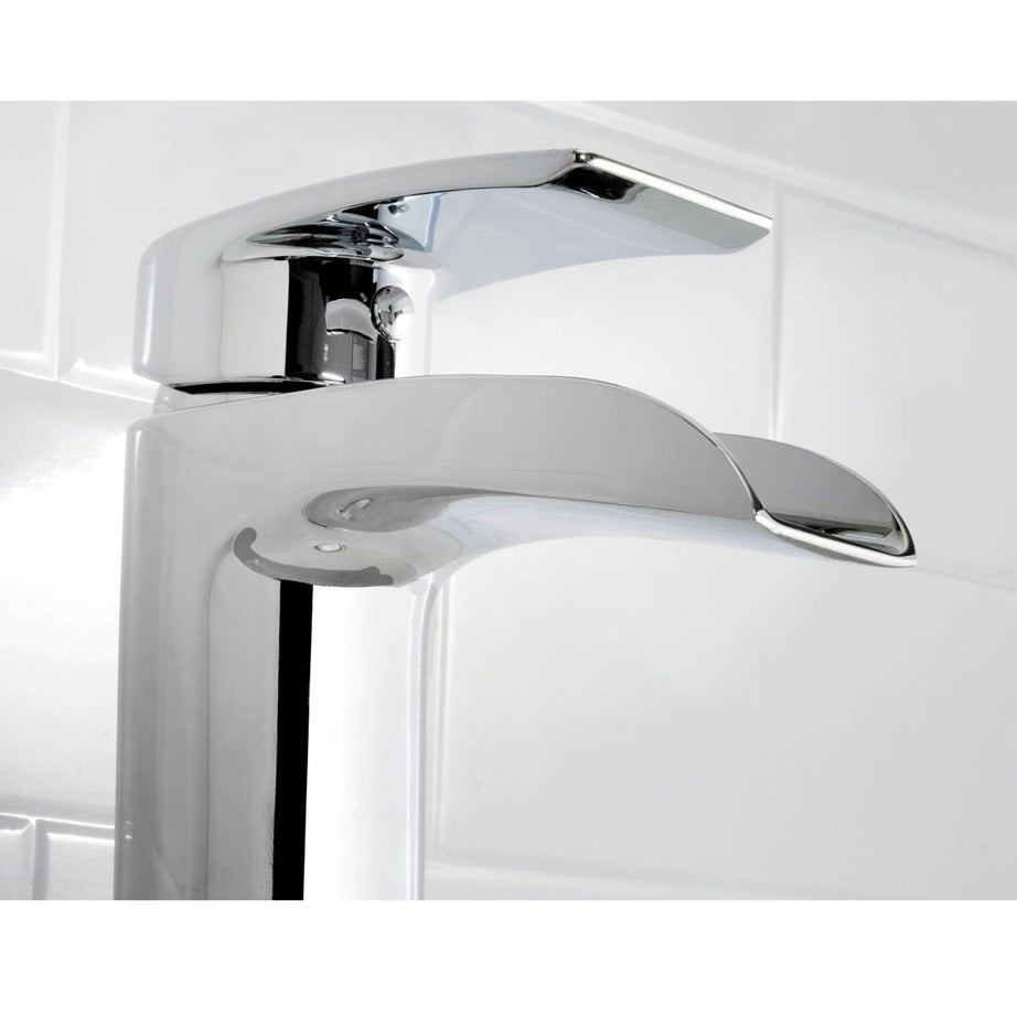 Bristan Basin Tap Mono Mixer Standard Chrome Effect Modern Bathroom With Waste - Image 3