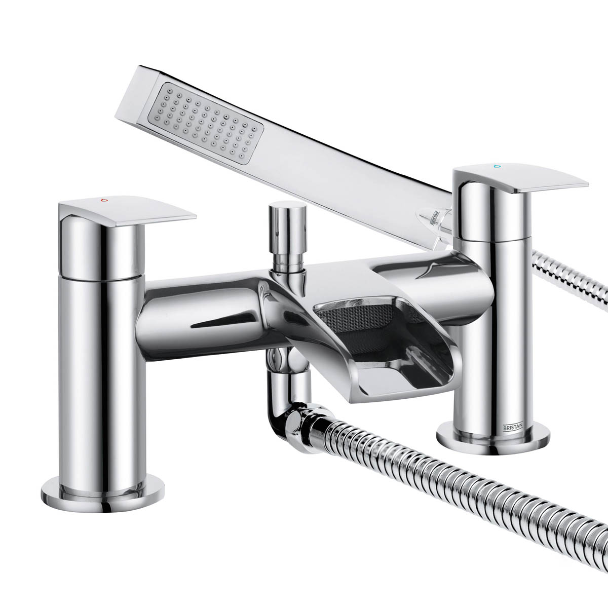 Bristan Bath Filler Tap Mixer With Hand Held Set Chrome ¼ Turn Contemporary - Image 1