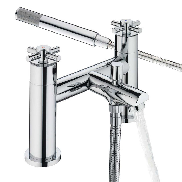 Bristan Shower Mixer Tap Brass Polished Chrome Effect Deck Mounted Contemporary - Image 3