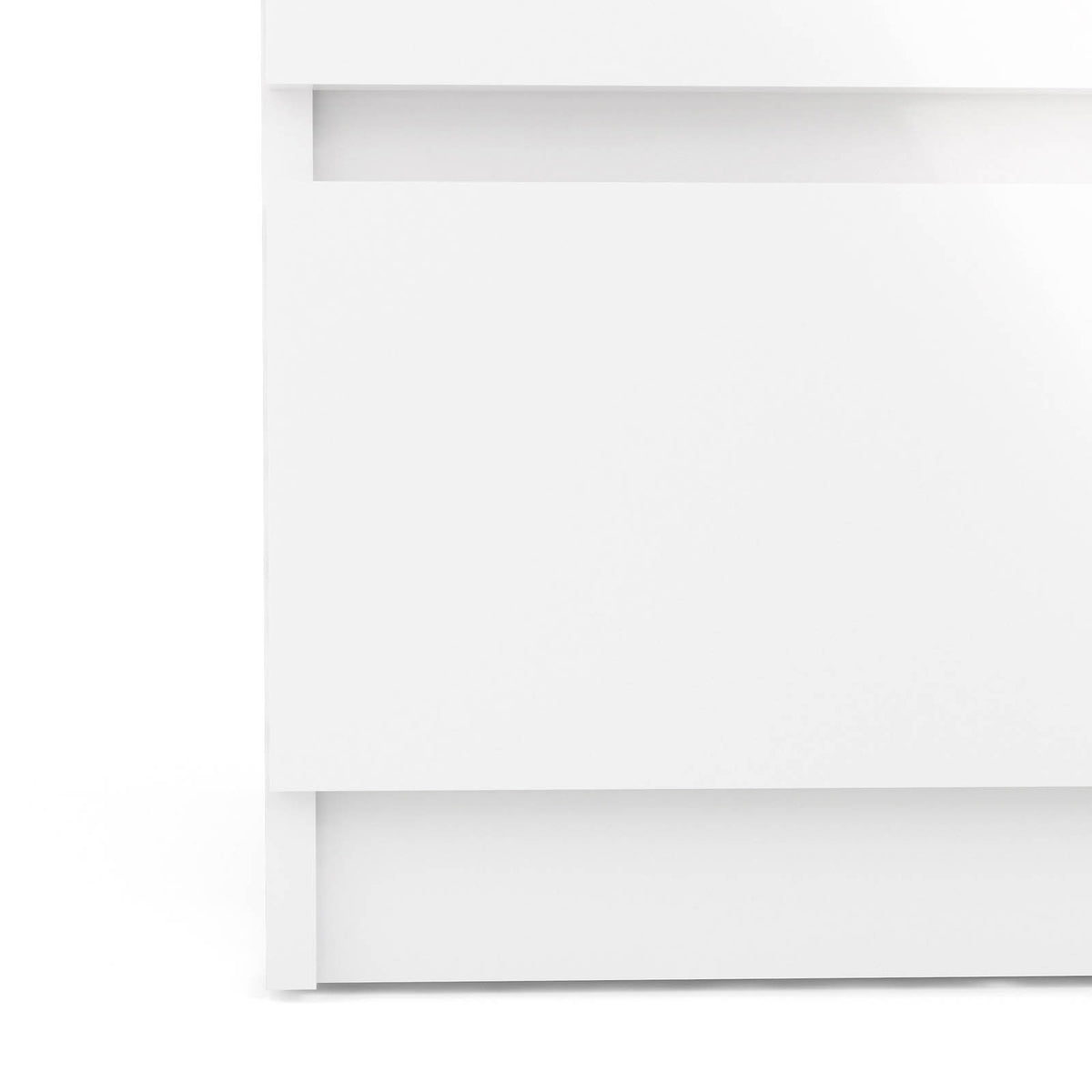 Bedside Table Gloss White 2 Drawer Wooden Bedroom Living Room Cabinet Storage - Image 9