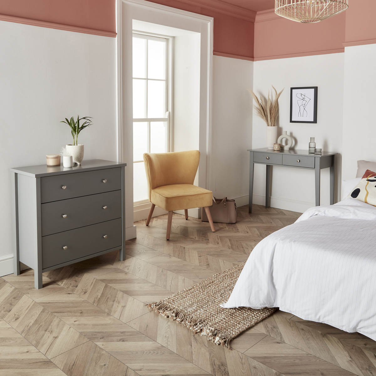 Occasional Chair Yellow Velvet Effect Modern (H)830mm (W)650mm (D)71.5mm - Image 5