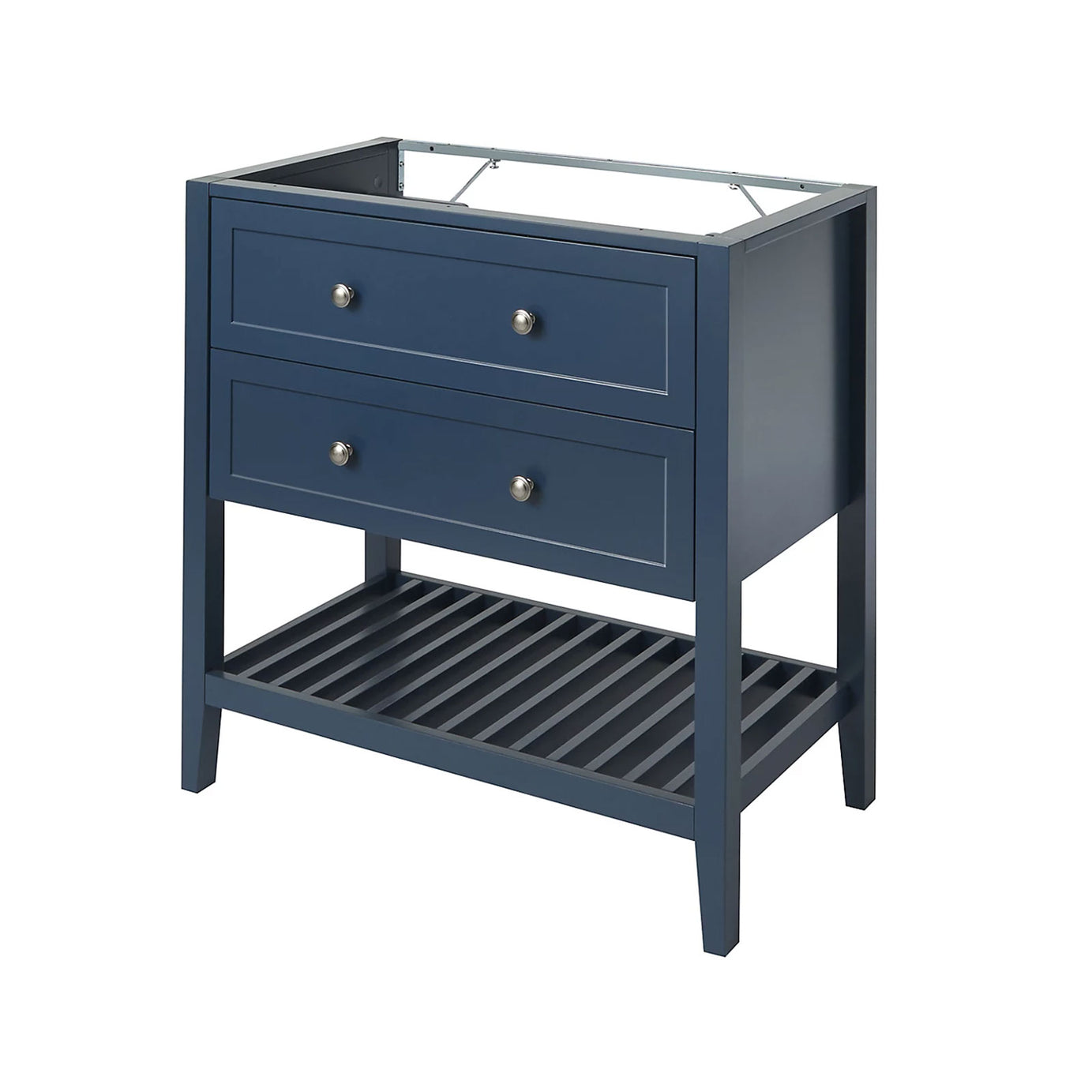 GoodHome Bathroom Vanity Unit Perma Freestanding Satin Blue 800mm - Image 1