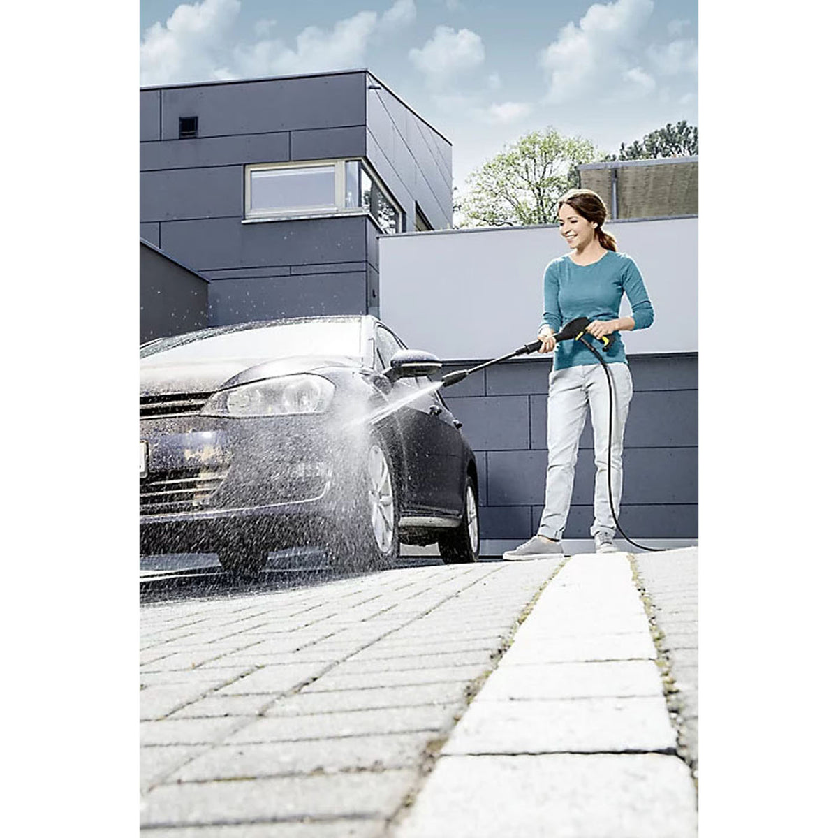 Karcher K2 Pressure Washer Corded Electric Portable Garden Patio 110bar 1400W - Image 3