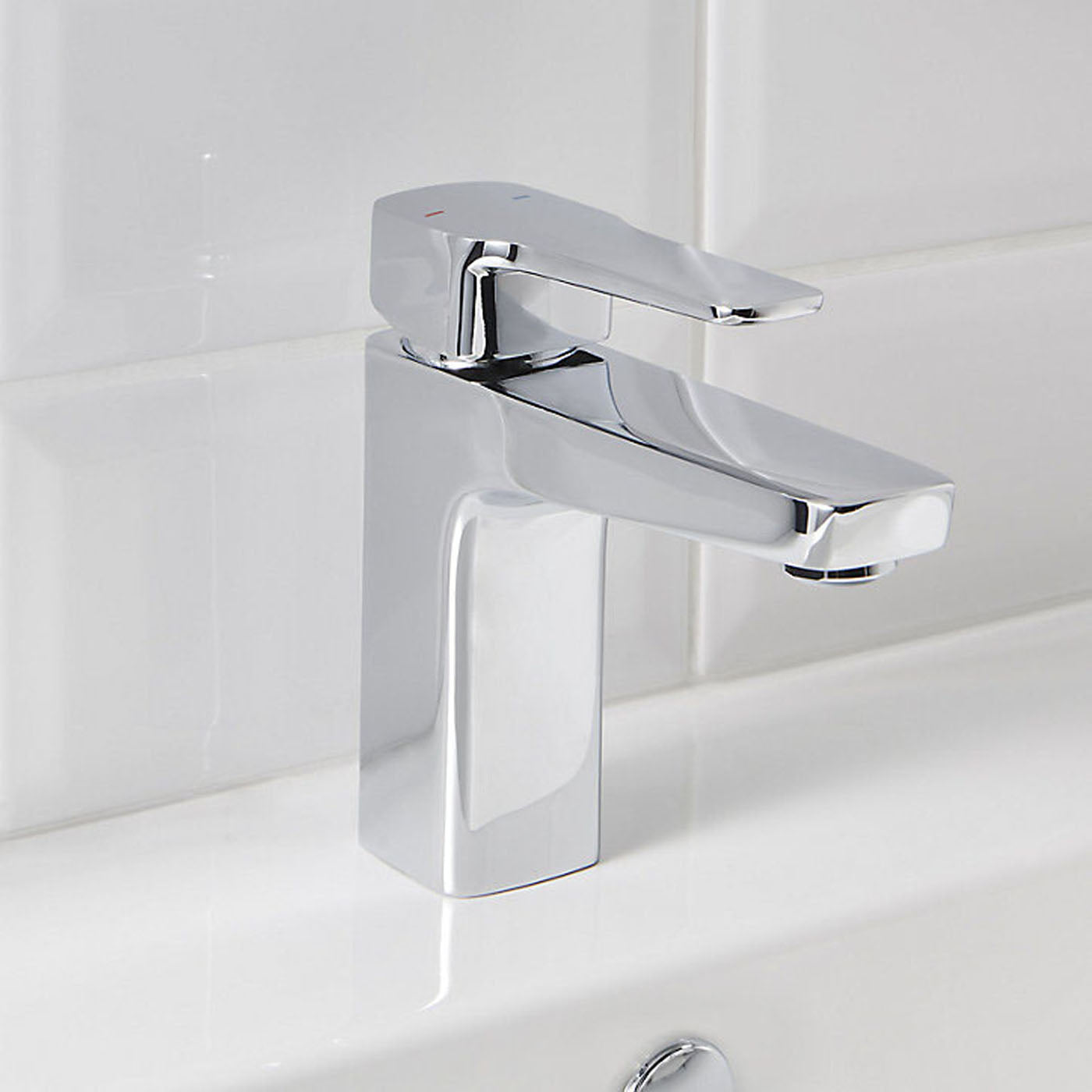 Bathroom Basin Tap Mixer Single Lever Ceramic Cartridge Waste Modern Faucet - Image 6