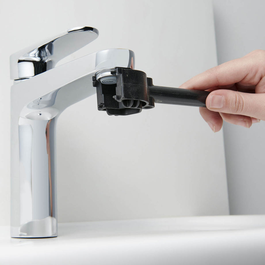 Bathroom Basin Tap Mono Mixer Small Nickel Effect Single Lever Waste Faucet - Image 4